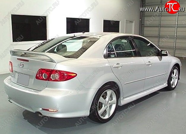 6 599 р. Пороги накладки CT Mazda 6 GG седан дорестайлинг (2002-2005) (Неокрашенные)  с доставкой в г. Краснодар