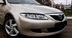 669 р. Реснички RA на фары Mazda 6 GG лифтбэк дорестайлинг (2002-2005) (Неокрашенные)  с доставкой в г. Краснодар. Увеличить фотографию 2