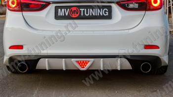 2 499 р. Стоп сигнал LED F1  Mazda 6  GJ (2012-2018) дорестайлинг седан, 1-ый рестайлинг седан (Чёрный)  с доставкой в г. Краснодар. Увеличить фотографию 2