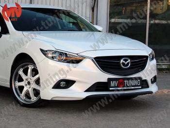 Клыки переднего бампера Var №2 Lite (комплектация Drive и Activ) MV-Tuning Mazda (Мазда) 6  GJ (2012-2018) GJ дорестайлинг седан, дорестайлинг универсал, 1 рестайлинг универсал, 1-ый рестайлинг седан