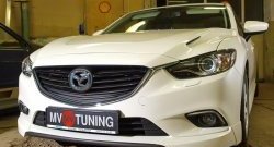 47 899 р. Капот пластиковый (с прорезаными жабрами) SkyActivSport MV-Tuning Mazda 6 GJ 1-ый рестайлинг седан (2015-2018) (Неокрашенный)  с доставкой в г. Краснодар. Увеличить фотографию 6