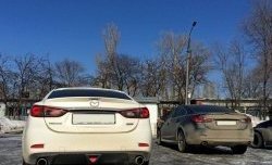 12 699 р. Диффузор заднего бампера Sport v1  Mazda 6  GJ (2015-2018) 1-ый рестайлинг седан (Неокрашенная)  с доставкой в г. Краснодар. Увеличить фотографию 2