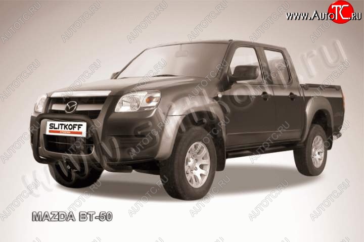 17 549 р. Кенгурятник d57 низкий мини Mazda BT-50 (2006-2011) (Цвет: серебристый)  с доставкой в г. Краснодар