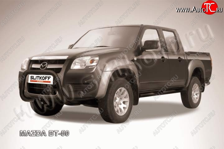 22 999 р. Кенгурятник d76 низкий мини Mazda BT-50 (2006-2011) (Цвет: серебристый)  с доставкой в г. Краснодар