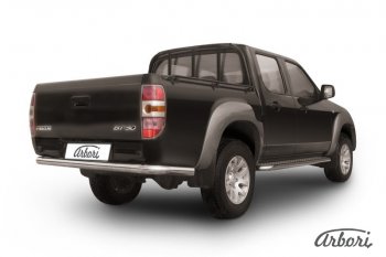 Защита заднего бампера Arbori (нержавейка, 1 труба d76 mm). Mazda BT-50 (2006-2011)