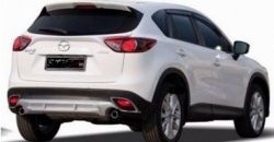 4 149 р. Накладка на задний бампер СТ v2 v2 Mazda CX-5 KE рестайлинг (2015-2017) (Неокрашенная)  с доставкой в г. Краснодар. Увеличить фотографию 2