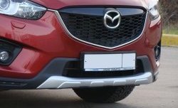 4 649 р. Накладка Sport Line на передний бампер  Mazda CX-5  KE (2011-2014) дорестайлинг (Неокрашенная)  с доставкой в г. Краснодар. Увеличить фотографию 2