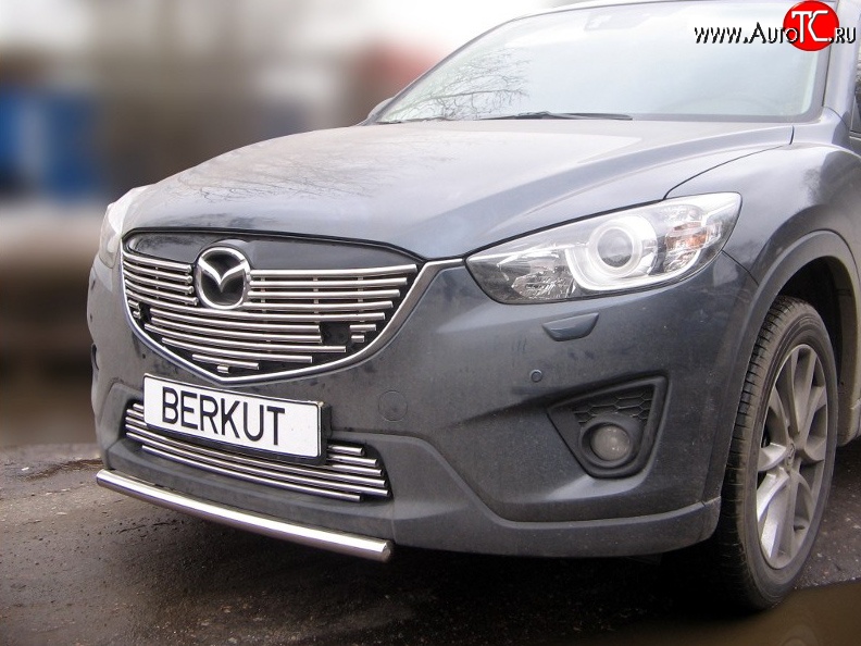 5 199 р. Декоративная вставка воздухозаборника Berkut (d16 мм) Mazda CX-5 KE рестайлинг (2015-2017)  с доставкой в г. Краснодар