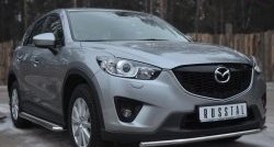 15 499 р. Одинарная защита переднего бампера диаметром 42 мм SLITKOFF  Mazda CX-5  KE (2011-2017) дорестайлинг, рестайлинг  с доставкой в г. Краснодар. Увеличить фотографию 4