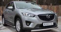 16 999 р. Одинарная защита переднего бампера диаметром 63 мм SLITKOFF Mazda CX-5 KE рестайлинг (2015-2017)  с доставкой в г. Краснодар. Увеличить фотографию 4