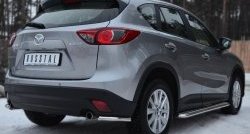 15 999 р. Защита заднего бампера (Ø63 мм уголки, нержавейка) SLITKOFF Mazda CX-5 KE дорестайлинг (2011-2014)  с доставкой в г. Краснодар. Увеличить фотографию 3