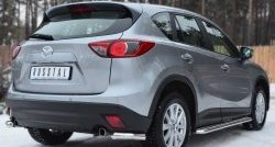 18 499 р. Защита заднего бампера (Ø63 мм уголки, нержавейка) SLITKOFF Mazda CX-5 KE дорестайлинг (2011-2014)  с доставкой в г. Краснодар. Увеличить фотографию 4