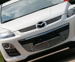 5 849 р. Декоративная вставка воздухозаборника Novline (d10 мм) Mazda CX-7 ER рестайлинг (2010-2012)  с доставкой в г. Краснодар. Увеличить фотографию 2