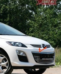 Декоративные элементы решетки радиатора Souz-96 (d16) Mazda CX-7 ER рестайлинг (2010-2012)