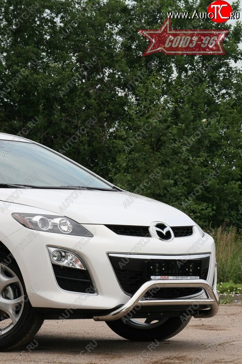 14 039 р. Защита переднего бампера Souz-96 (d60) Mazda CX-7 ER рестайлинг (2010-2012)  с доставкой в г. Краснодар