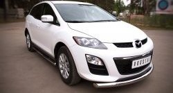 16 799 р. Одинарная защита переднего бампера диаметром 76 мм SLITKOFF Mazda CX-7 ER рестайлинг (2010-2012)  с доставкой в г. Краснодар. Увеличить фотографию 4