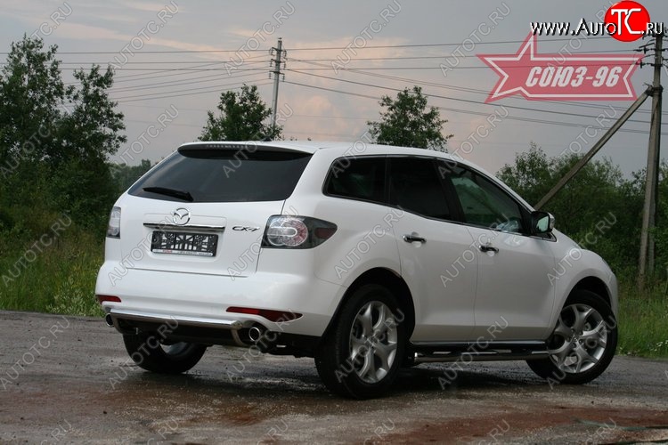 12 059 р. Защита заднего бампера Souz-96 (d60) Mazda CX-7 ER рестайлинг (2010-2012)  с доставкой в г. Краснодар