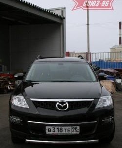 2 384 р. Защита переднего бампера одинарная Souz-96 (d60) Mazda CX-9 TB дорестайлинг (2007-2009)  с доставкой в г. Краснодар. Увеличить фотографию 2