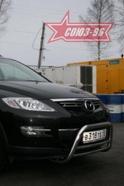 Защита переднего бампера (дорестайлинг) Souz-96 (d60) Mazda CX-9 TB дорестайлинг (2007-2009)