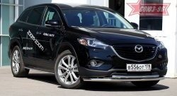 Защита переднего бампера одинарная рестайлинг Souz-96 (d60/42). Mazda CX-9 TB дорестайлинг (2007-2009)