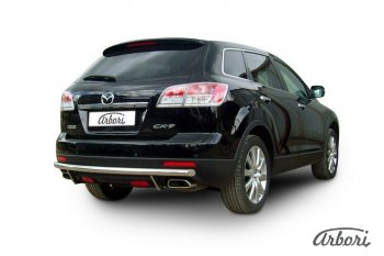 15 749 р. Защита заднего бампера Arbori (нержавейка, 1 труба d57 mm). Mazda CX-9 TB дорестайлинг (2007-2009)  с доставкой в г. Краснодар. Увеличить фотографию 2