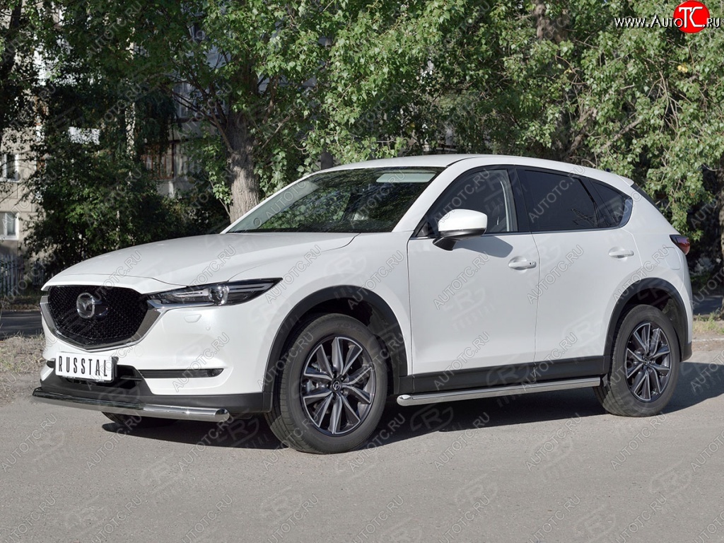 18 749 р. Одинарная защита переднего бампера SLITKOFF диаметром 63 мм Mazda CX-5 KF (2016-2024)  с доставкой в г. Краснодар