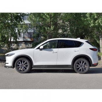 21 999 р. Защита порогов из круглой трубы диаметром 63 мм SLITKOFF v3  Mazda CX-5  KF (2016-2024)  с доставкой в г. Краснодар. Увеличить фотографию 2