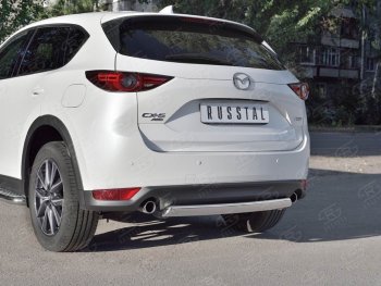 14 999 р. Защита заднего бампера (Ø75x42 мм, нержавейка) Russtal Mazda CX-5 KF (2016-2024)  с доставкой в г. Краснодар. Увеличить фотографию 4