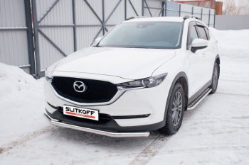 Защита переднего бампера Slitkoff (Ø 57 мм). Mazda (Мазда) CX-5 (ЦХ-5)  KF (2016-2025) KF