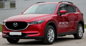 8 999 р. Рейлинги крыши АПС  Mazda CX-5  KF (2016-2025) (Серебристые без поперечин )  с доставкой в г. Краснодар. Увеличить фотографию 3