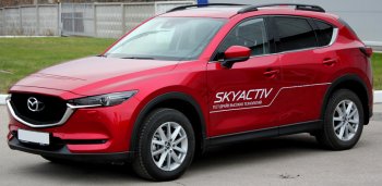 8 999 р. Рейлинги крыши АПС  Mazda CX-5  KF (2016-2025) (Серебристые без поперечин )  с доставкой в г. Краснодар. Увеличить фотографию 4