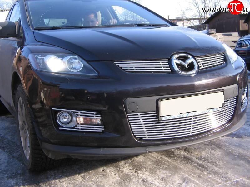 4 399 р. Декоративная вставка решетки радиатора Berkut Mazda CX-7 ER дорестайлинг (2006-2010)  с доставкой в г. Краснодар