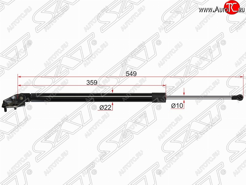 899 р. Левый упор крышки багажника SAT (газовый)  Mazda CX-7  ER (2006-2012) дорестайлинг, рестайлинг  с доставкой в г. Краснодар