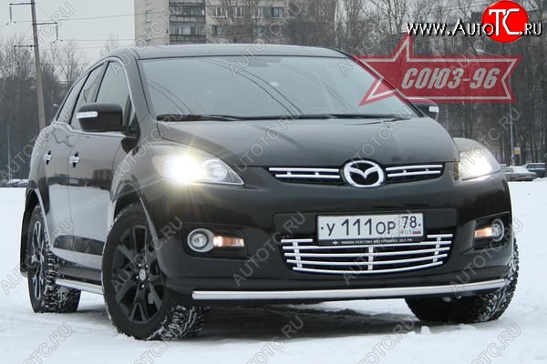 10 664 р. Защита переднего бампера d 42 Mazda CX-7 ER дорестайлинг (2006-2010)  с доставкой в г. Краснодар