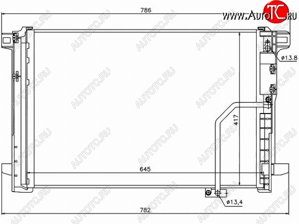 7 299 р. Радиатор кондиционера SAT  Mercedes-Benz C-Class  W204 - SLK class  R172  с доставкой в г. Краснодар