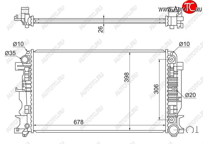 10 549 р. Радиатор двигателя (пластинчатый, МКПП/АКПП) SAT Mercedes-Benz Sprinter W906 рестайлинг (2014-2018)  с доставкой в г. Краснодар