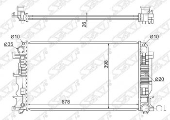 Радиатор двигателя (трубчатый, МКПП) SAT Mercedes-Benz Sprinter W906 рестайлинг (2014-2018)
