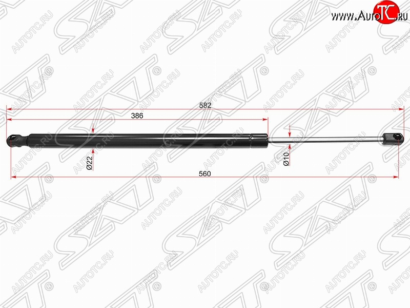 649 р. Газовый упор крышки багажника SAT  Mercedes-Benz ML class  W164 (2005-2011) дорестайлинг, рестайлинг  с доставкой в г. Краснодар