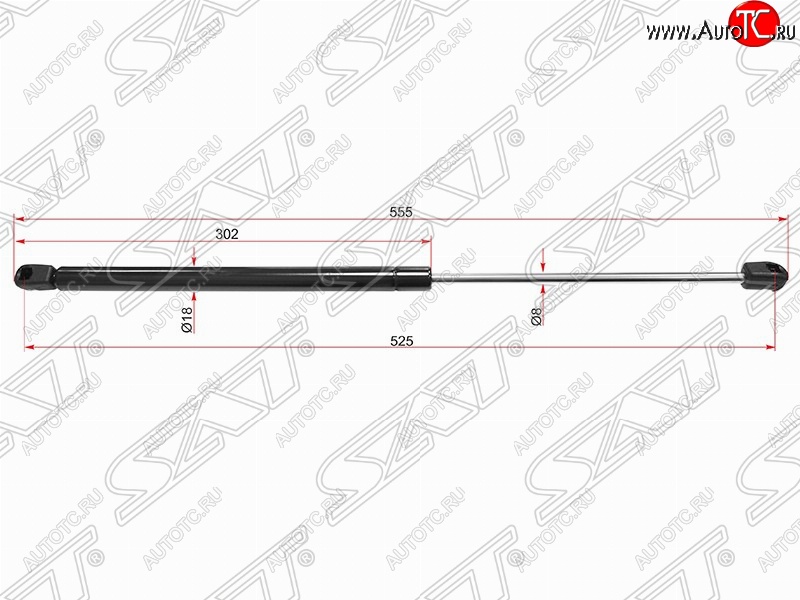 579 р. Левый газовый упор крышки багажника SAT  Mercedes-Benz A class  W176 (2012-2015) дорестайлинг, хэтчбэк 5 дв.  с доставкой в г. Краснодар