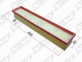 379 р. Фильтр воздушный двигателя SAT (460х86х69 mm)  Mercedes-Benz C-Class  W203 (2000-2008) дорестайлинг седан, рестайлинг седан  с доставкой в г. Краснодар. Увеличить фотографию 1