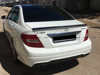 3 399 р. Лип спойлер АВТОКРАТ AMG  Mercedes-Benz C-Class  W204 (2007-2015) дорестайлинг седан, рестайлинг седан (Неокрашенный)  с доставкой в г. Краснодар. Увеличить фотографию 4