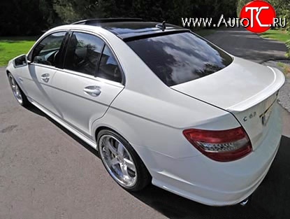 4 749 р. Козырёк на заднее лобовое стекло AMG Mercedes-Benz C-Class W204 дорестайлинг седан (2007-2011) (Неокрашенный)  с доставкой в г. Краснодар