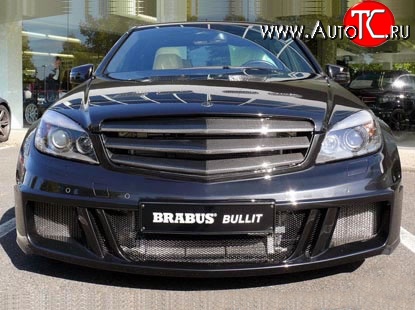 8 149 р. Радиаторная решётка Brabus Bullit Mercedes-Benz C-Class W204 дорестайлинг седан (2007-2011) (Неокрашенная)  с доставкой в г. Краснодар