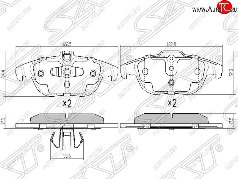 1 199 р. Колодки тормозные задние SAT  Mercedes-Benz C-Class  W204 - E-Class  C207  с доставкой в г. Краснодар