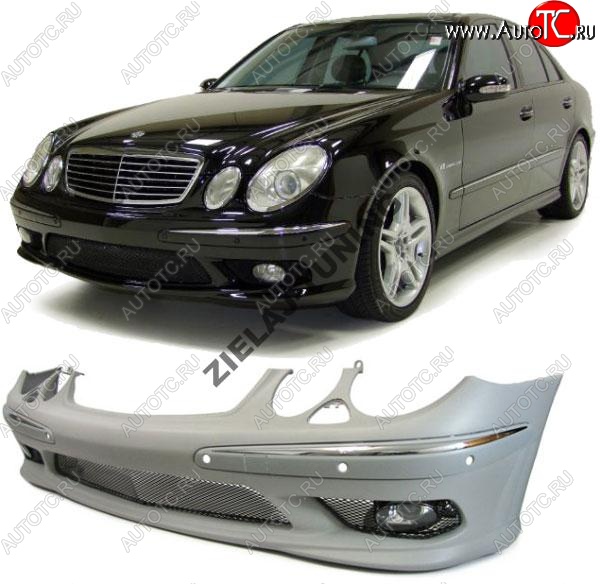 55 929 р. Передний бампер Lorinzer Mercedes-Benz E-Class W211 дорестайлинг седан (2002-2006)  с доставкой в г. Краснодар