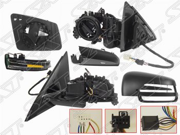 Левое боковое зеркало заднего вида SAT (обогрев, поворот, память, подсветка, пр-во Тайвань) Mercedes-Benz E-Class W212 рестайлинг седан (2013-2017)