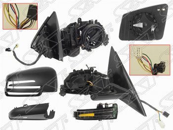 Правое боковое зеркало заднего вида SAT обогрев, поворот, память, подсветка, пр-во Тайвань) Mercedes-Benz E-Class W212 рестайлинг седан (2013-2017)