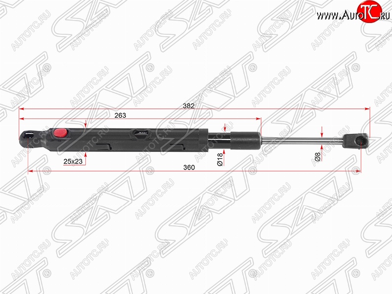 2 089 р. Левый упор капота SAT  Mercedes-Benz S class  W222 (2013-2017) седан гибрид дорестайлинг  с доставкой в г. Краснодар