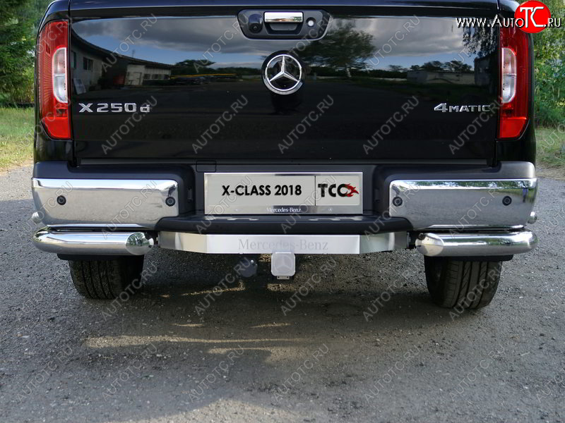 20 849 р. Фаркоп (тягово-сцепное устройство) TCC (надпись Mercedes-Benz) Mercedes-Benz X class W470 (2017-2020) (Оцинкованный, шар E)  с доставкой в г. Краснодар