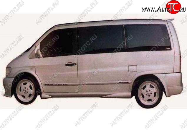 6 249 р. Пороги накладки CT Mercedes-Benz Vito W638 (1996-2003) (Неокрашенные)  с доставкой в г. Краснодар